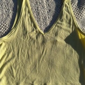 -PacSun Basic Green Ribbed Tank